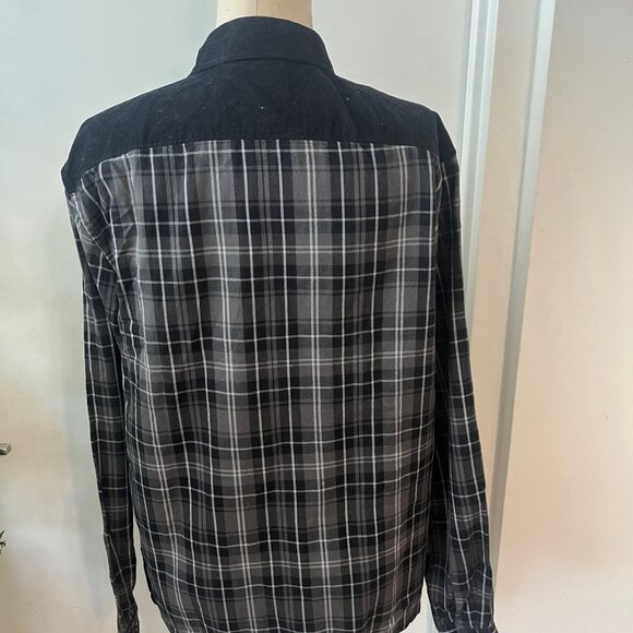 NWT O.N.S Men's Plaid Flannel and Corduroy Shirt Size Medium - Picture 3 of 7